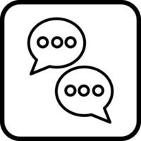 icono de vector de conversación de chat