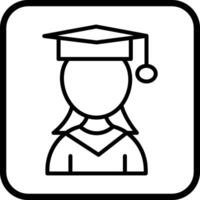 Female Student Vector Icon