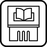 Ancient Book Exhibit Vector Icon