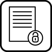 Unlock Documents Vector Icon