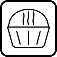 icono de vector de muffin de crema