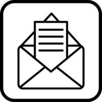 icono de vector de documentos de correo electrónico