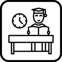 Studying on Desk I Vector Icon