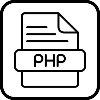 icono de vector de php