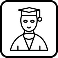 masculino graduado vector icono