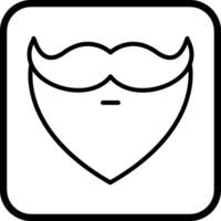 Beard and Moustache I Vector Icon