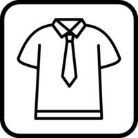 icono de vector de camisa y corbata