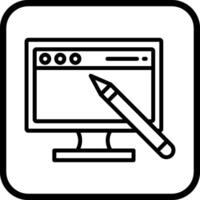 editar icono de vector de página web