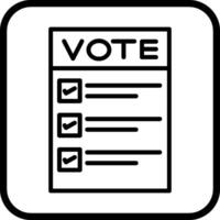 Ballot Paper Vector Icon