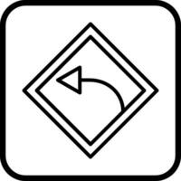 Left Turn Vector Icon