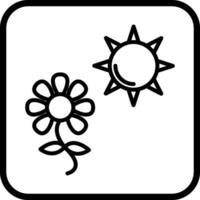 Flower in sunlight Vector Icon