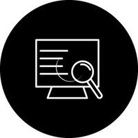 Computer Search Vector Icon