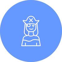 Female Pirate Vector Icon