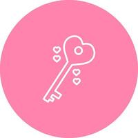 Love Key Vector Icon