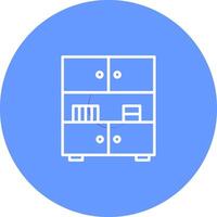 Table with Shelves Vector Icon