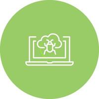 Bug Cloud Vector Icon