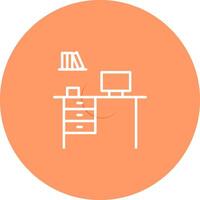 Office Desk Vector Icon