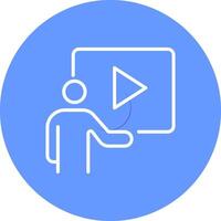 icono de vector de lección de video