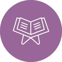 Reading Holy Book Vector Icon