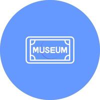 icono de vector de etiqueta de museo