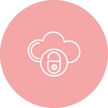 Secure Cloud Vector Icon