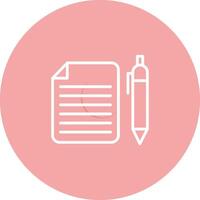 Documents and Pen Vector Icon