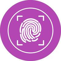 Fingerprint Lock Vector Icon