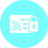 icono de vector wifi protegido