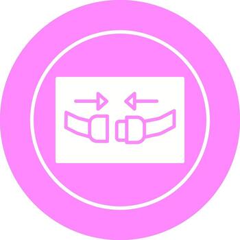 icono de vector de cinturón de seguridad