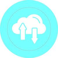 icono de vector de almacenamiento en la nube