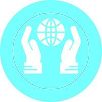 Globe Hand Vector Icon