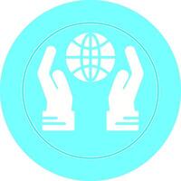 Globe Hand Vector Icon