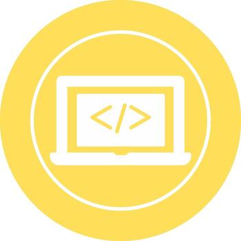 codificación computadora vector icono