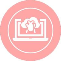 Bug Cloud Vector Icon