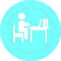 Studying Desk Vector Icon