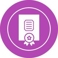 icono de vector de certificado