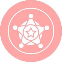 Sheriff Badge Vector Icon