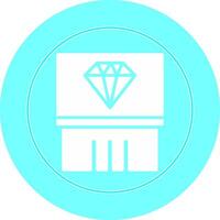 icono de vector de exhibición de diamantes