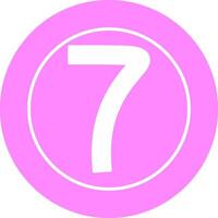 Number Seven Vector Icon