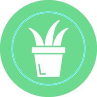 Grass Pot Vector Icon