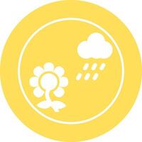 Flower with rain Vector Icon