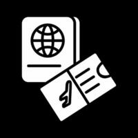 Ticket and Passport Vector Icon