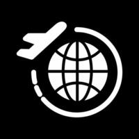 Round Travel Flights Vector Icon