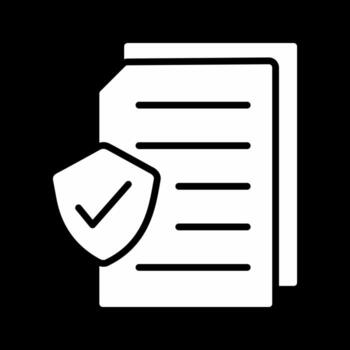 icono de vector de documento seguro