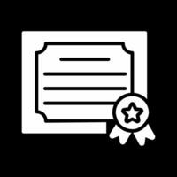 icono de vector de certificado