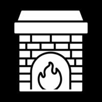 icono de vector de chimenea