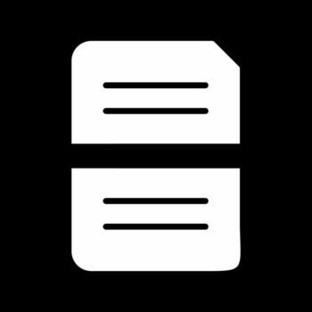 Split Document Vector Icon