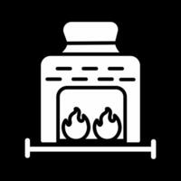 icono de vector de horno de carbón