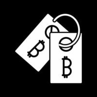 icono de vector de etiqueta de etiqueta de bitcoin