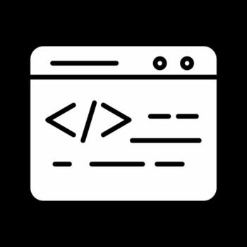 icono de vector de codificación web